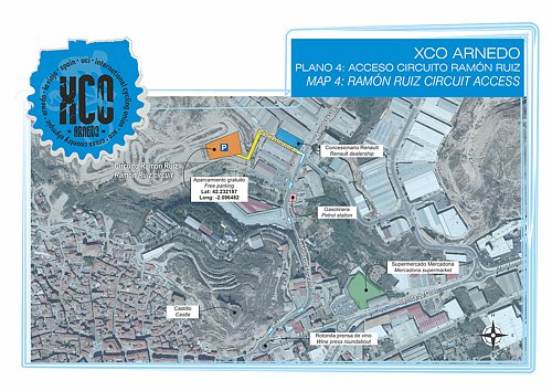 Plano 4 Acceso circuito Ramón Ruiz IV XCO Internacional Ciudad de Arnedo 2018