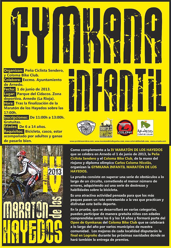Cartel Gymkana Infantil Maratón de los Hayedos 2013 Cartel Gymkana Infantil Maratón de los Hayedos 2013