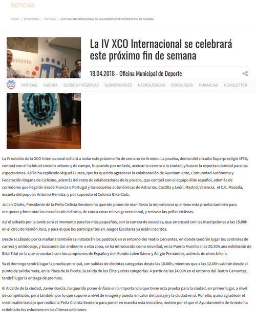 IV XCO Internacional Ciudad de Arnedo en Ayuntamiento de Arnedo IV XCO Internacional Ciudad de Arnedo en Ayuntamiento de Arnedo