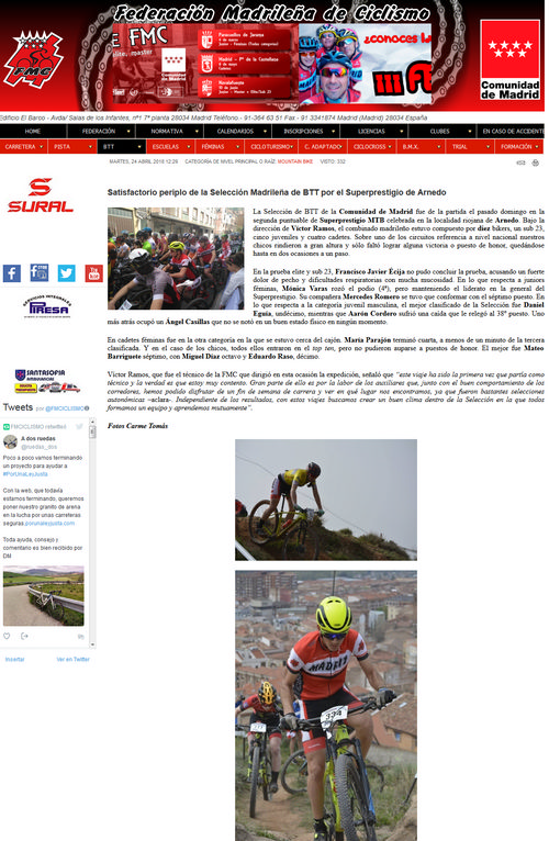 IV XCO Internacional Ciudad de Arnedo en Federación Madrileña de Ciclismo (2) IV XCO Internacional Ciudad de Arnedo en Federación Madrileña de Ciclismo (2)