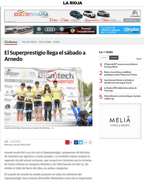 IV XCO Internacional Ciudad de Arnedo en Diario La Rioja (5) IV XCO Internacional Ciudad de Arnedo en Diario La Rioja (5)