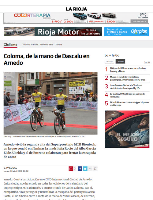IV XCO Internacional Ciudad de Arnedo en Diario La Rioja (7) IV XCO Internacional Ciudad de Arnedo en Diario La Rioja (7)