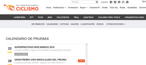 IV XCO Internacional Ciudad de Arnedo en Federación Española de Ciclismo IV XCO Internacional Ciudad de Arnedo en Federación Española de Ciclismo