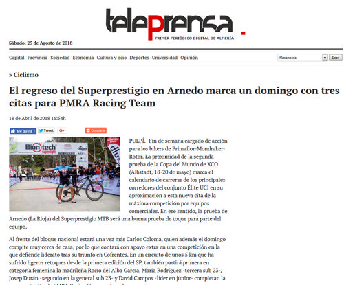 IV XCO Internacional Ciudad de Arnedo en Teleprensa IV XCO Internacional Ciudad de Arnedo en Teleprensa
