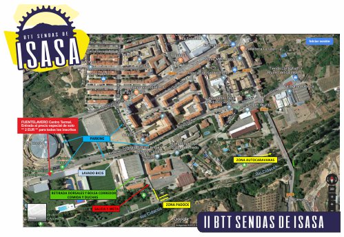 Plano de ubicaciones II BTT Sendas de Isasa 2020