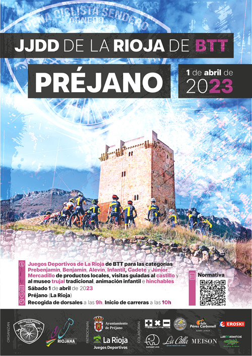 El 1 de abril Préjano acogerá la primera prueba del calendario de los JJDD de La Rioja de BTT 2023 organizada por la Peña Ciclista Sendero