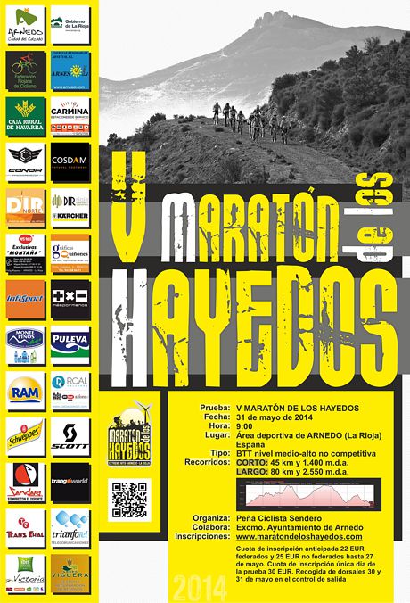 Cartel Maratón de los Hayedos 2014