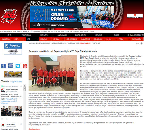 II XCO Internacional Ciudad de Arnedo en Federación Madrileña de Ciclismo (2)