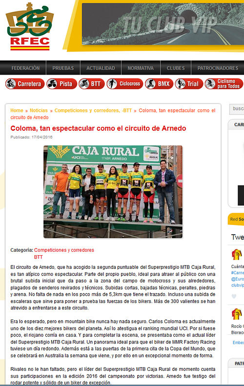 II XCO Internacional Ciudad de Arnedo en Real Federación Español de Ciclismo (1)