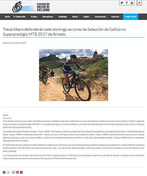 III XCO Internacional Ciudad de Arnedo en Federación Gallega de Ciclismo (2)