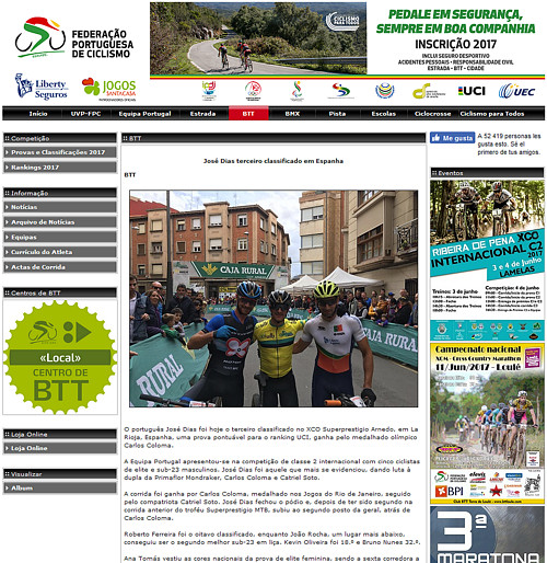 III XCO Internacional Ciudad de Arnedo en Federación Portuguesa de Ciclismo