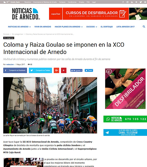 III XCO Internacional Ciudad de Arnedo en Noticias de Arnedo