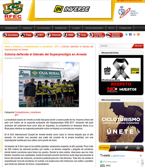 III XCO Internacional Ciudad de Arnedo en Federación Española de Ciclismo (1)